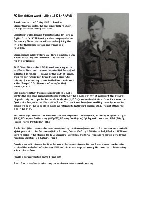 A preview of a PDF biography for Pulling, Ronald Kedward